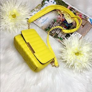 Neon yellow cross bag